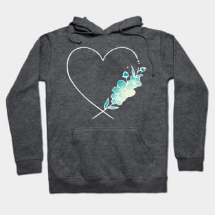 Heart with flowers Hoodie